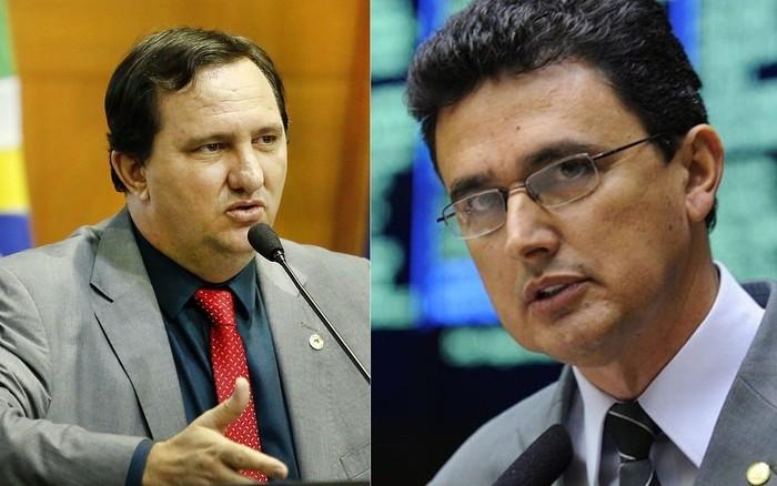 Deputado estadual Valdir Barranco (à esquerda) e deputado federal Ságuas Moraes (à direita) (Crédito: JLSiqueira/ALMT/Reprodução)