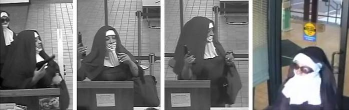 Mulheres vestidas de freiras tentam assaltar banco nos EUA