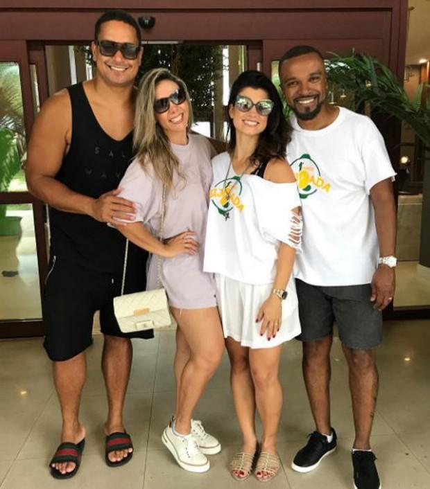 Xandy, Carla Perez, Sara e Alexandre Pires