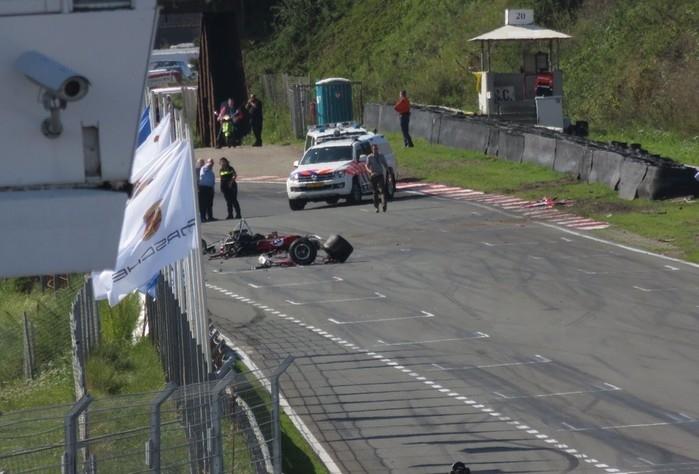 Batida na pista de Zandvoort, na Holanda (Crédito: Reprodução)