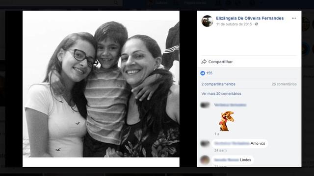Mãe e filhos morreram no acidente (Crédito: Facebook)