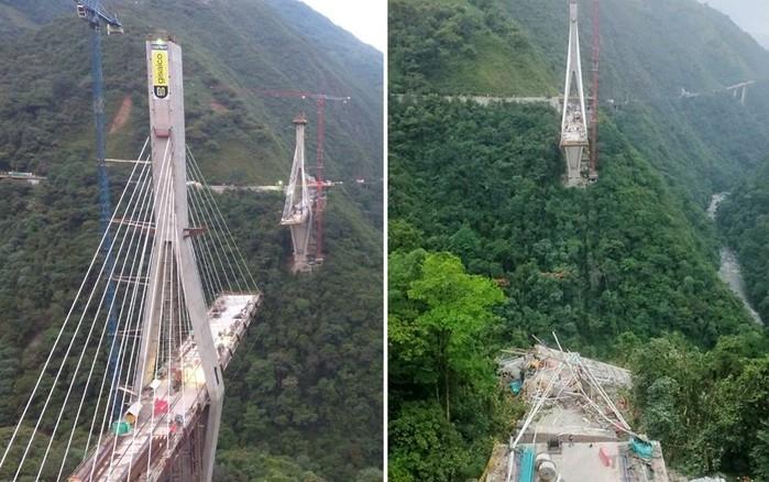 Ponte localizada na Colômbia (Crédito: Reprodução/Facebook/Lenin Rodríguez Mendieta)