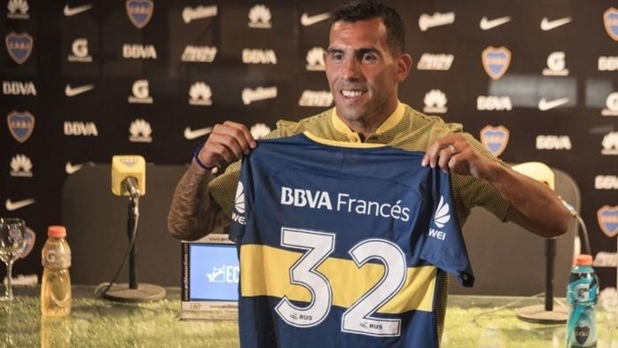Tévez, em sua apresentação no Boca (Crédito: AFP)