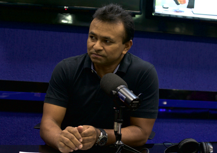 Fábio Abreu em entrevista na Rádio Jornal MN (Crédito: Afonso Leite)