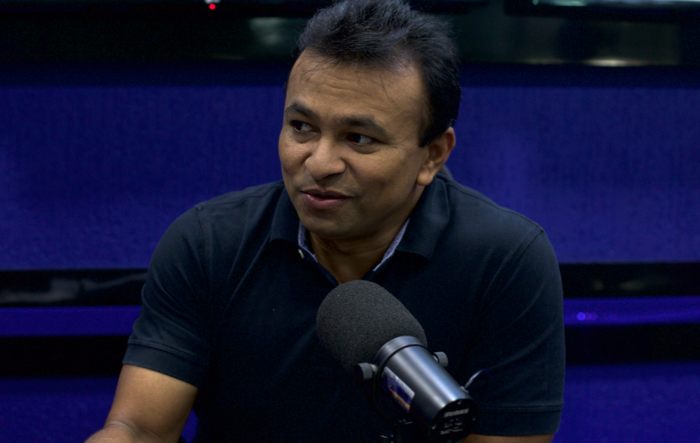 Fábio Abreu em entrevista na Rádio Jornal MN (Crédito: Afonso Leite)