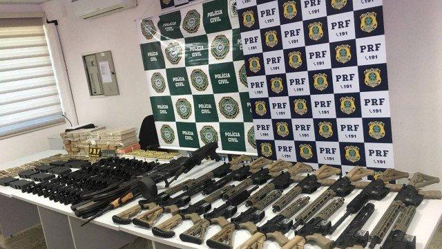 Armas apreendidas (Crédito: Divulgação)