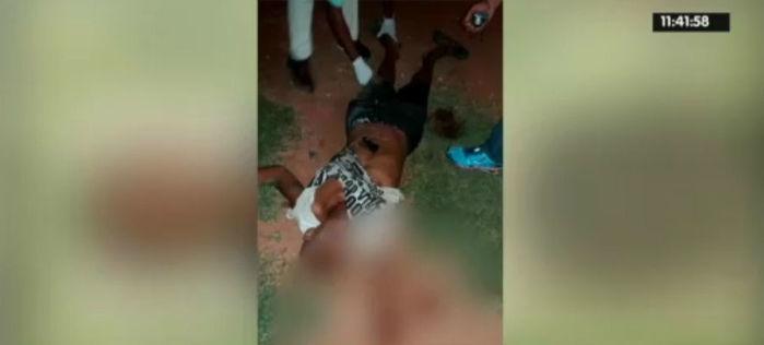 Corpo de mroador de rua assassinado em Timon (Crédito: Rede Meio Norte)