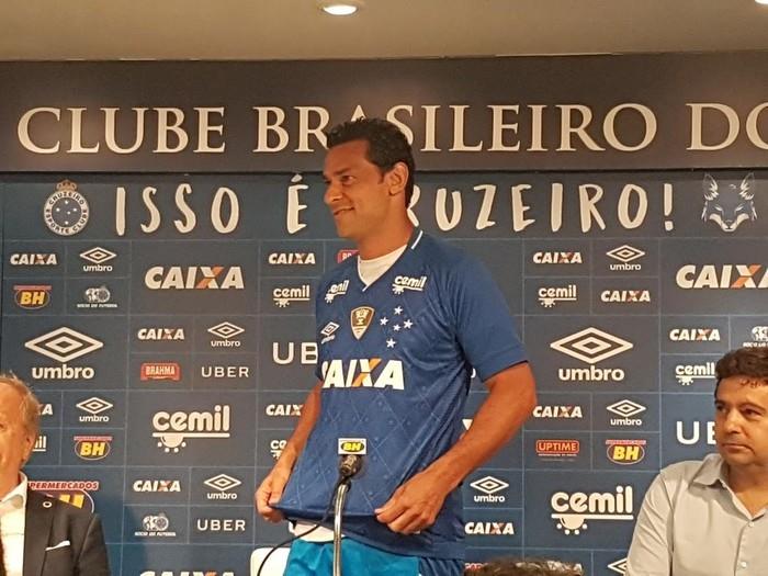 Fred é apresentado como novo contratado do Cruzeiro (Crédito: Guilherme Macedo)