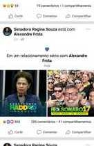 Facebook de Regina Sousa é invadido e postagem cita ator