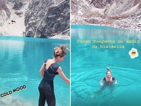 De férias no Peru, Grazi Massafera faz trilha e mergulha em lago