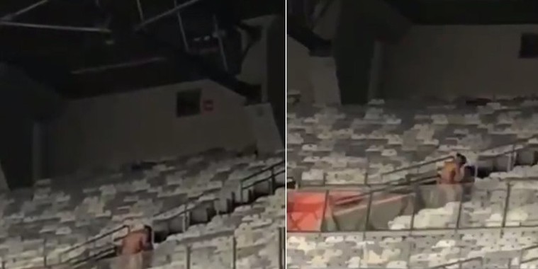 Casal é flagrado fazendo sexo em arquibancada no estádio Mineirão