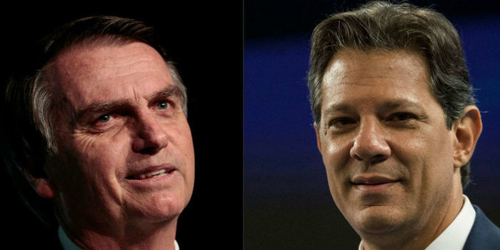 Ibope mostra Bolsonaro tem 57% e Haddad, 43% dos votos válidos