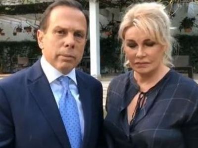 Ao lado de mulher, Doria critica vídeo vazado atribuído a ele