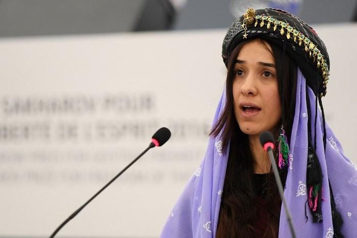  Nadia Murad, em imagem de arquivo de 13 de dezembro de 2016  (Crédito: Frederick Florin / AFP )