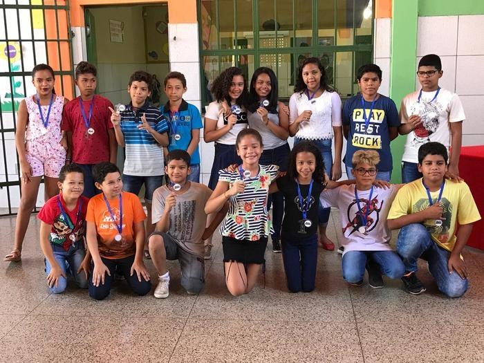 Alunos campeões da Escola Casa Meio Norte (Crédito: Divulgação)