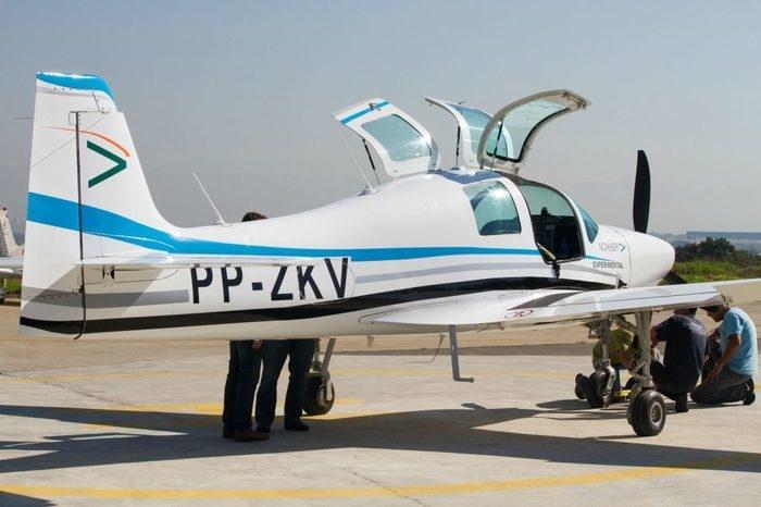 Avião da Novaer para ser utilizado em treinamento militar (Crédito: Divulgação)
