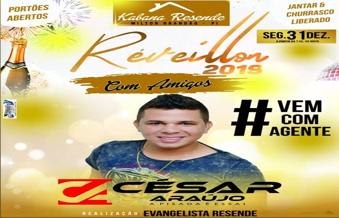 Evangelista Resende promoverá na virada de ano Réveillon com Amigos