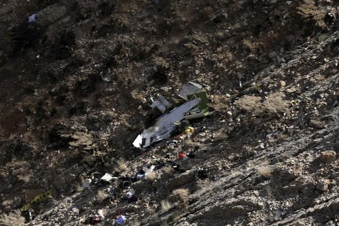 Destroços do avião