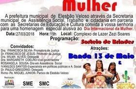 Prefeitura de Elesbão Veloso realizará evento para as mulheres