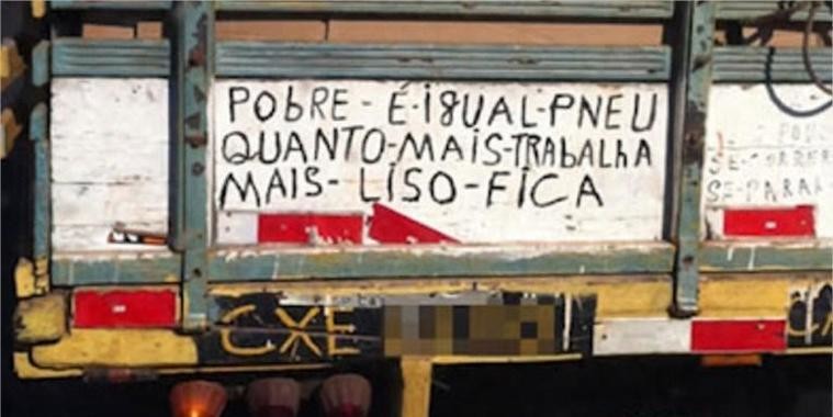 As melhores frases de para-choques de caminhão