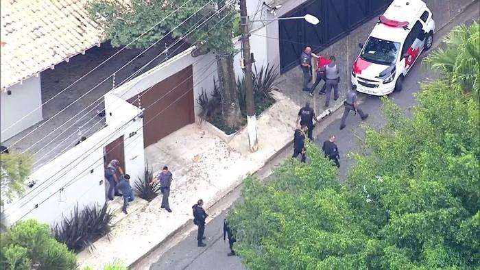 Casa do delegado da Polícia Federal morto por bandidos (Crédito: Reprodução/TV Globo))