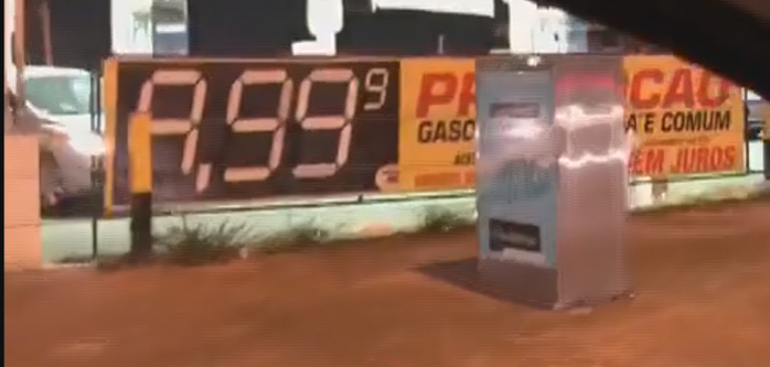Gasolina chega a R$ 9,99 no DF (Crédito: Reprodução/ TV Globo )