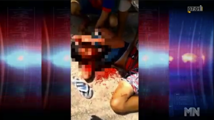 Menores suspeitos de assaltos são espancados em Timon (Crédito: Rede Meio Norte)