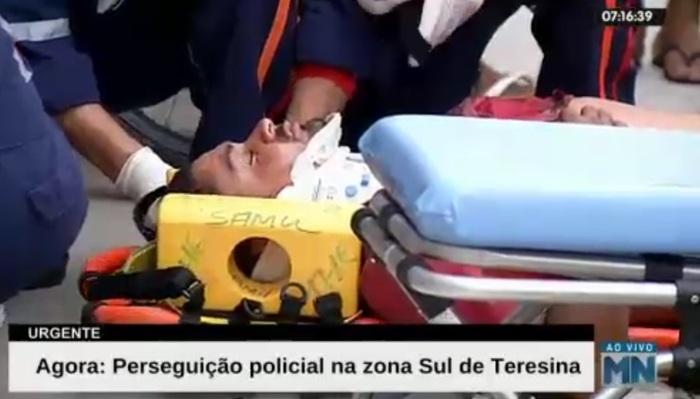 Acusado acabou baleado (Crédito: Reprodução/TV Meio Norte)