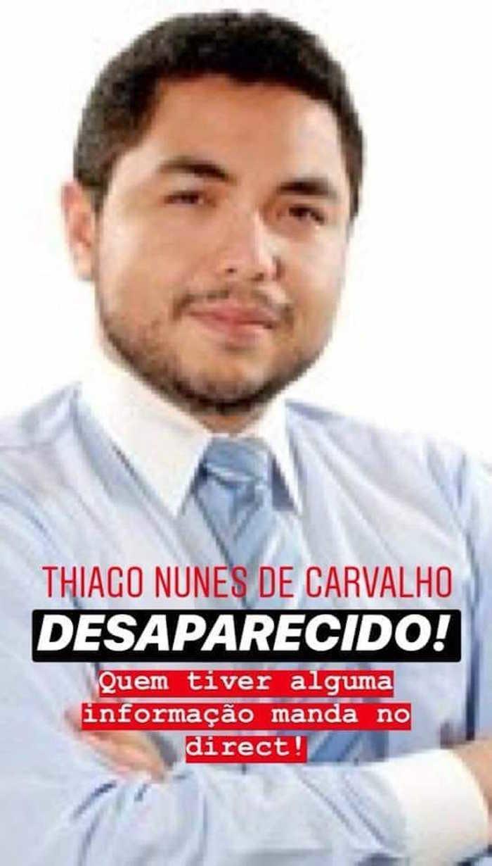 Advogado está desaparecido desde segunda-feira (Crédito: Reproduçãp/TVMN)