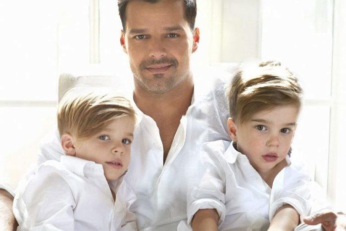 Ricky Martin e os filhos (Crédito: Reprodução)