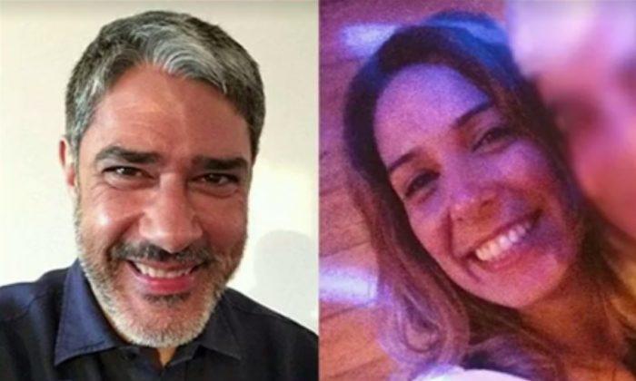 O casal William Bonner e a namorada Natasha Dantas (Crédito: Reprodução)