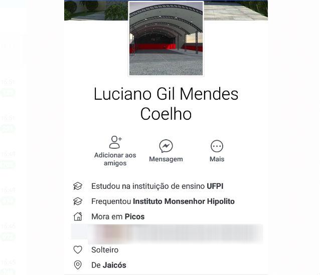 Luciano Gil Mendes Coelho, natural de Jaicós-Piauí (Crédito: Facebook/Reprodução )