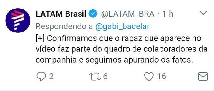  (Crédito: Reprodução/Twitter Latam_BRA)