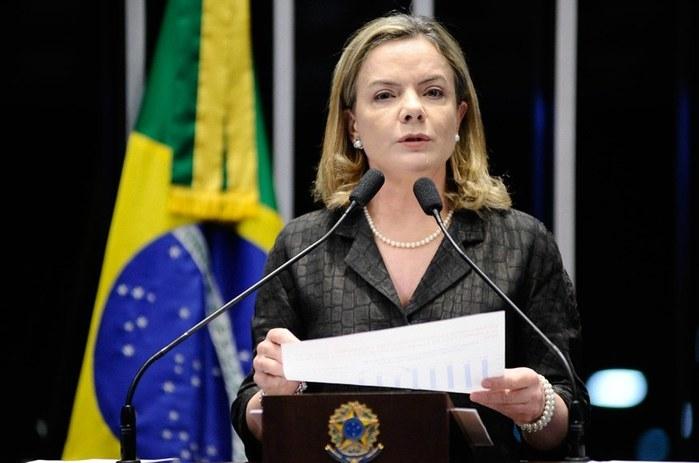 Gleisi Hoffmann (PT-PR) (Crédito: Reprodução)