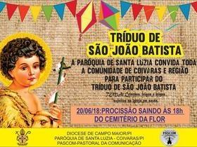 Paróquia de Santa Luzia celebrará Tríduo de São João Batista