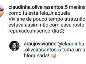 Viviane Araújo posta foto e seguidora detona:"Como você está feia"