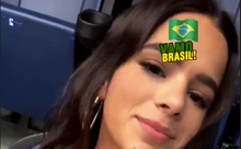 Bruna Marquezine mostra torcida antes de jogo: 'Vamos, Brasil'