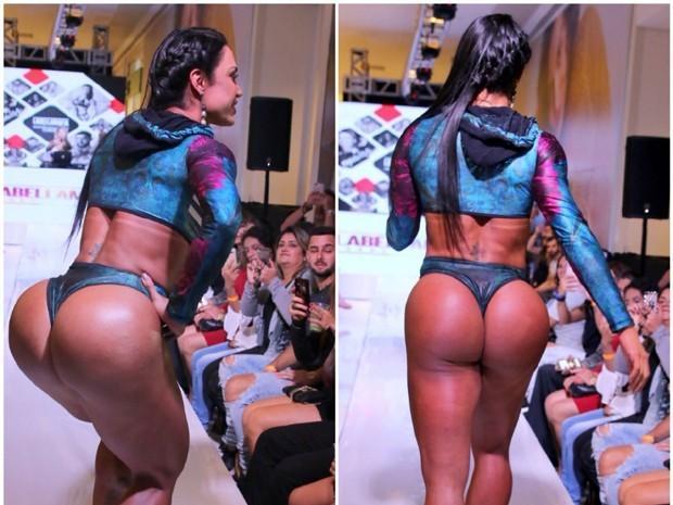 Gracyanne Barbosa rouba a cena em desfile ao empinar bumbum gigante