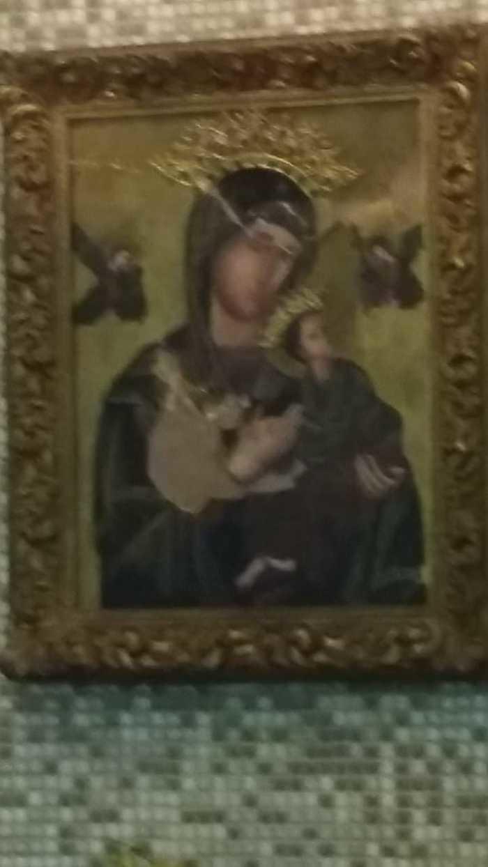 Imagem de Nossa Senhora do Perpétuo Socorro ficou danificada (Crédito: Reprodução/Portal Meio Norte)