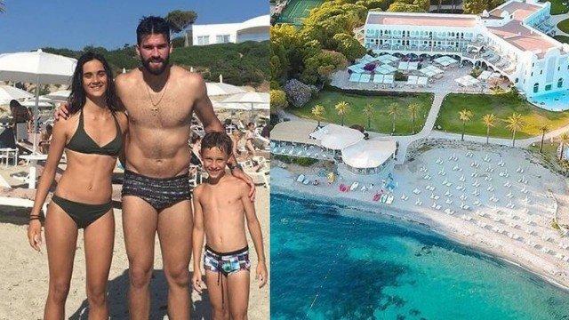 Alisson Becker é tietado durante as férias em resort italiano com diárias de até R$ 6 mil (Crédito: reprodução/instagram)