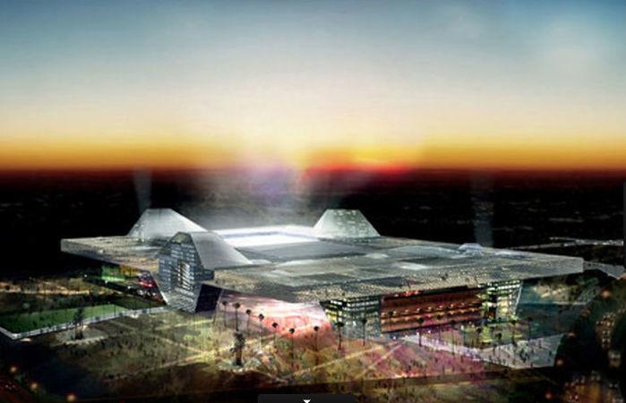 Ispirado em tendas árabes, o Sports City Stadium vai poder receber 47.560 torcedores em 2022 (Crédito: Divulgação)