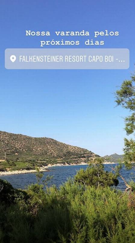 Alisson Becker passa férias em resort italiano com diárias de até R$ 6 mil (Crédito: reprodução/instagram)