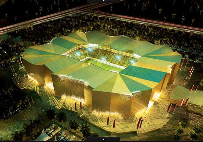 O Umm Slal Stadium poderá receber 45.120 torcedores na competição. Após o Mundial, porém, sua capacidade iria para 25.500 lugares (Crédito: Divulgação)