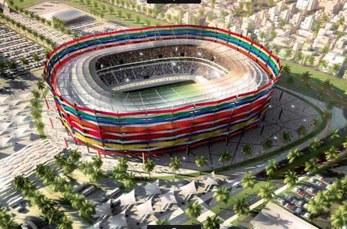O Al-Gharafa Stadium poderá ter sua capacidade ampliada para 44.740 para o Mundial (Crédito: Divulgação)