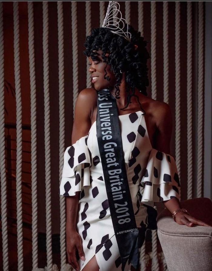 Dee-Ann Kentish Rogers, de 25 anos, foi eleita miss Reino Unido (Crédito: Reprodução/ Twitter: Dee-Ann Kentish-Rogers )