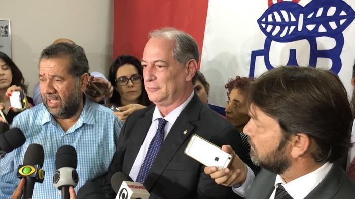 Ciro Gomes durante convenção do PDT (Crédito: Gustavo Garcia/G1)