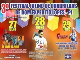 3º Festival de Quadrilhas de Dom Expedito Lopes.