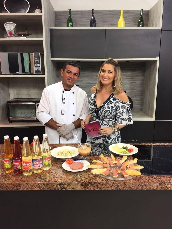 Chef Adão ensina a fazer rolinho de mortadela (Crédito: Waldelúcio Barbosa)