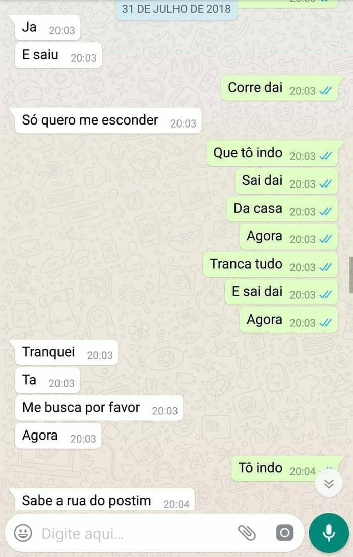 Patrícia pediu ajuda para amiga (Crédito: Reprodução/Whatsapp)
