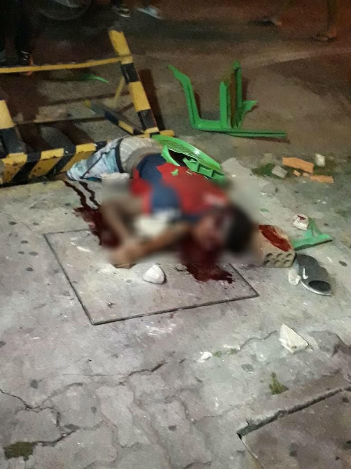 Homem foi agredido após esfaquear a ex (Crédito: Reprodução)